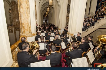 Interpretación del concierto por la Unidad de Música de la Agrupación de Infantería de Marina de Madrid 